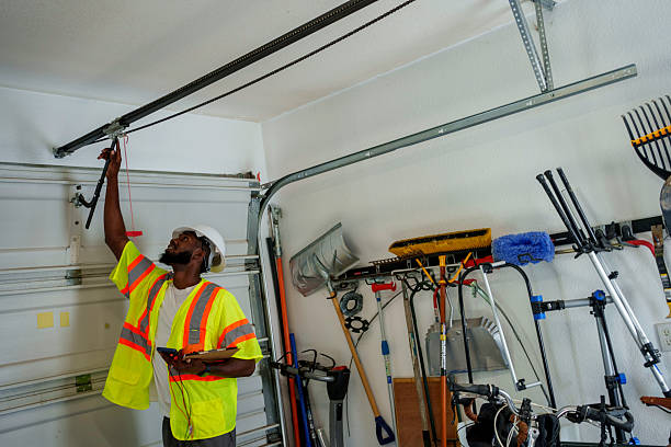 Professional Garage Door Panel Replacement technician working in Aubrey, TX